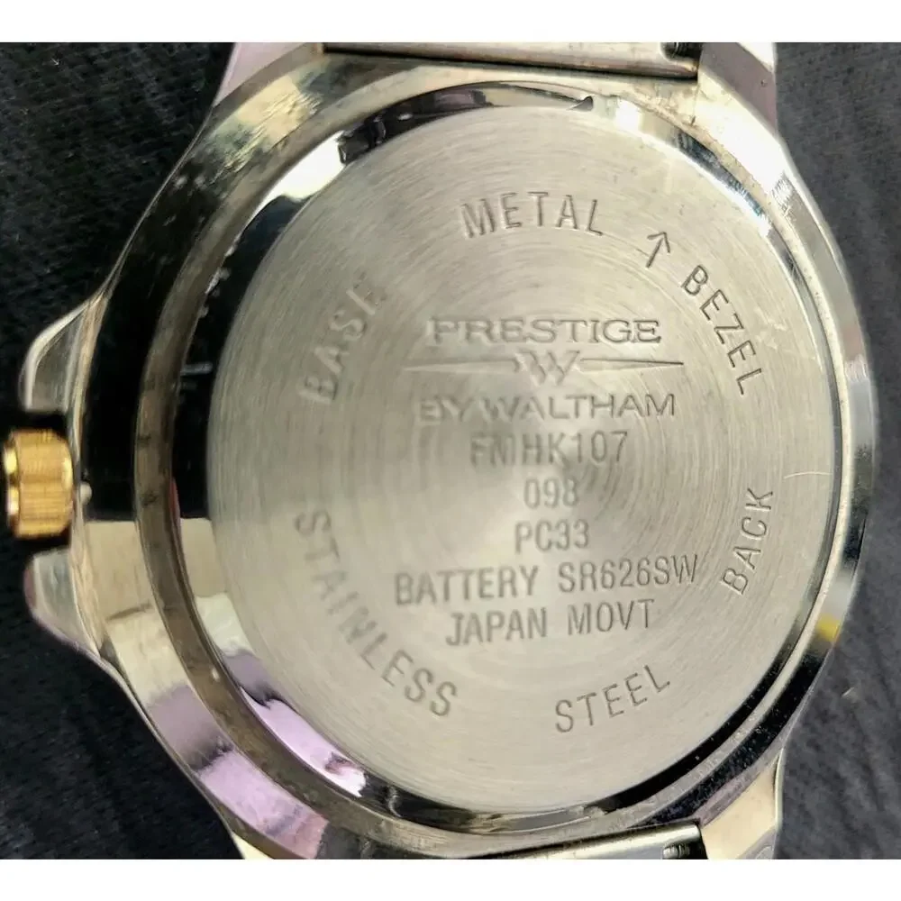 Rare‎ Vintage Waltham Prestige 80's Diamond Dial Men's Watch
